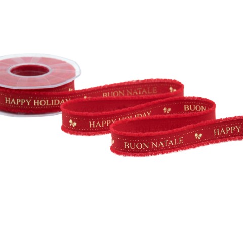 NASTRO HAPPY HOLIDAY SFRANGIATO 23MM. 10MT.